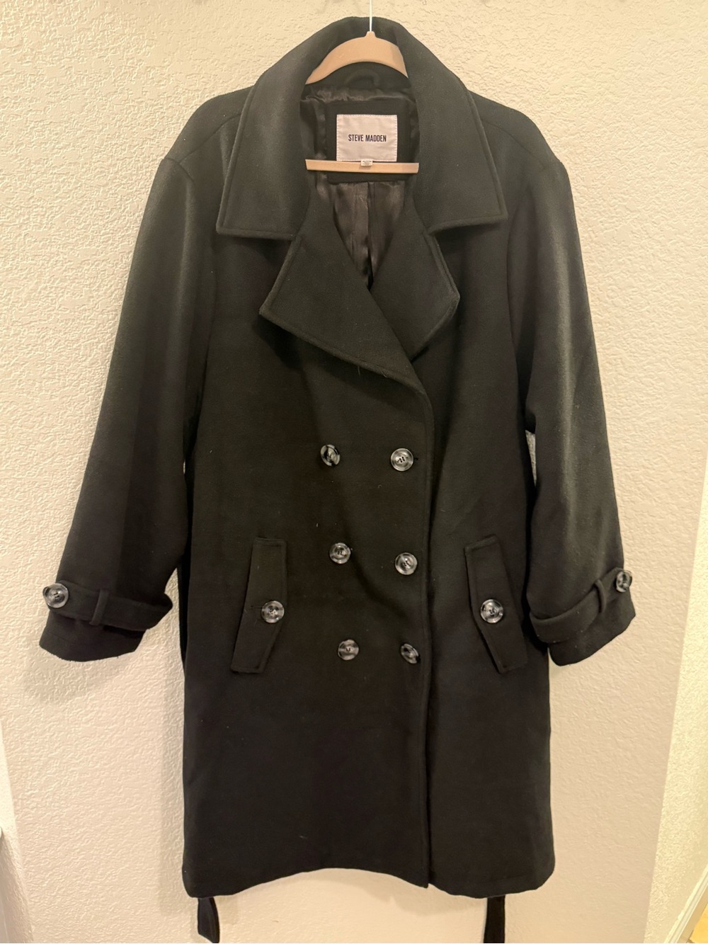 Steve Madden Plus Size Double-Breasted Belted Trench Coat – 3X